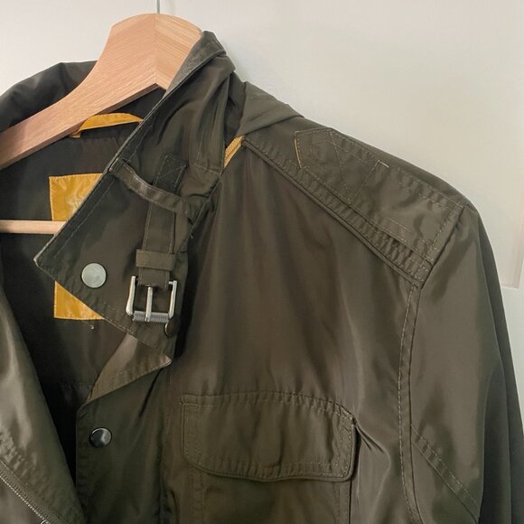 Merona Mens Water Resistant Olive Green Utility Jacket - Picture 7 of 10